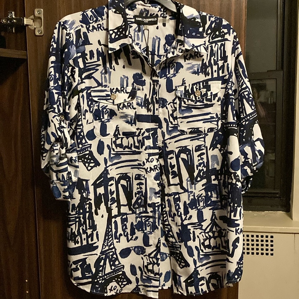 Karl Lagerfeld Paris blouse, very unique and trendy!